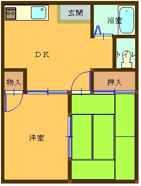 ハイツイイツカ１０１間取り