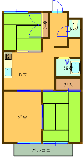 滝本コーポ間取り