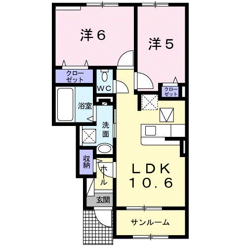 セレーネB１０４間取り